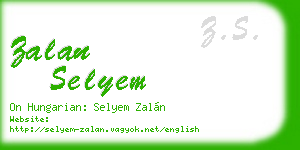 zalan selyem business card